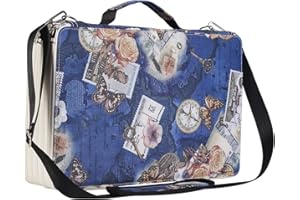 Shulaner Trousse 500 emplacements de Grande capacité avec 5 Fermetures éclair, Rétro 500 Emplacements Trousse à Crayons - Bleu foncé, Petites emplacements