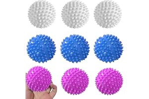 AMSNINK 9 Trocknerbälle, Trocknerball Wiederverwendbare Waschkugeln für Trockner und Waschmaschine, Effiziente Trocknung, Trockner Bälle für weiche Wäsche, Reduzieren Falten und statische Aufladung