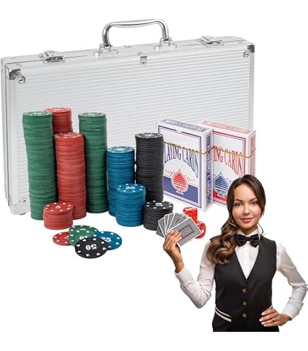 VidaXL Coffret Poker 1000 Jetons Laser En Aluminium - Ensemble Complet Pour Soirées Fun