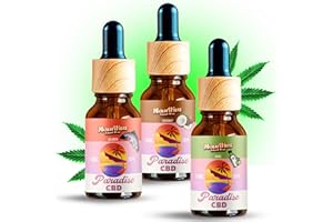 MAURITIUS ISLAND DOGS Paradise Aceite 10% CBD Relajante para Perros y Gatos - Hecho en España 240 Gotas Premium Base MCT Coco o Salmón para Calmar Dolor Ansiedad Ladridos y Mejorar Articulaciones Apetito Digestión Sueño