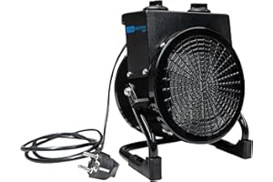Güde 85178 ceramiczny termowentylator GH 2000 K (2000 W, 2 stopnie grzania 1000/2000 W, 45 m³ maks. zdolność grzewcza pomieszczeń, ceramiczny element grzejny PTC, termostat bezstopniowy, ochrona przed