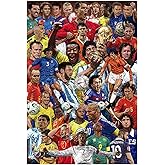 Grupo Erik Editors, SL Legendary Footballers Poster Football Legends Pele, Messi, Maradona, Zidane, Ronaldo, Haaland, Mb
