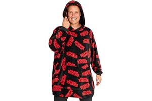 Stranger Things Felpa Donna - Felpa Coperta con Cappuccio Felpe Oversize Pile Taglia Unica per Ragazze - Blanket Hoodie Official