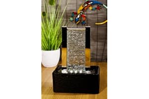 KÖHKO® Zimmerbrunnen Cha Cha 25001 Dekobrunnen Tischbrunnen mit LED-Beleuchtung