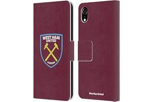 Head Case Designs Officially Licensed West Ham United FC Full Colour Crest Leather Book Wallet Case Cover Compatible With Apple iPhone XR
