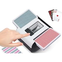 LOMUG – Mélangeur De Cartes électrique Automatique, Silencieux, Batterie 2000 MAh, Pour 1-2 Decks, Poker UNO