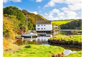 DKIJOYS Gweek Village Jigsaw Puzzles for Adults 1000 Jigsaws Cornwall Helford River 1000 Piece Jigsaw Puzzles for Adults