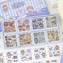 Doraking 200 Sheets Cute Cartoon Stickers, Waterproof Vinyl ...
