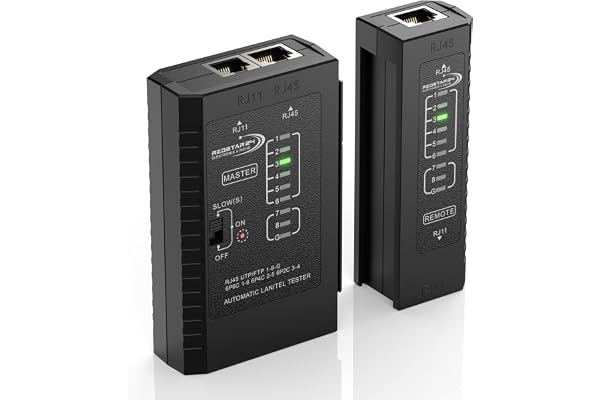 RedStar24 nätverkstestare – Lan Kabeltestare RJ11, RJ12, RJ45 för patchkabel