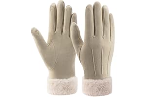 ZASFOU Womens Winter Touchscreen Gloves Warm Texting Cashmere Gloves with Fleece Lined for Cold Weather