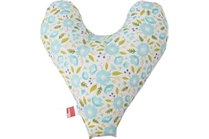 ‎POWER INN POWER INN Brustkissen Hope ca. 32x34cm | Herzkissen als Schmerzlinderung nach Mastektomie | weiches Unterarm- oder Achselkissen | 100% Baumwolle (Rosa/Weiß - Blätter)