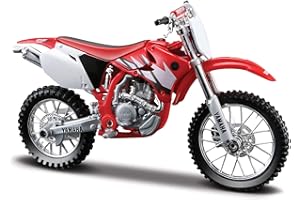 Maisto Yamaha YZ450F Moto – Échelle 1:18 – Réplique de moto moulée sous pression incroyablement détaillée, rouge, coleurs assorties