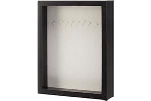 Amazon Basics - Cornice Rettangolare in Legno Stile Shadow Box/per Foto, 21,6cm x 28cm, Nero