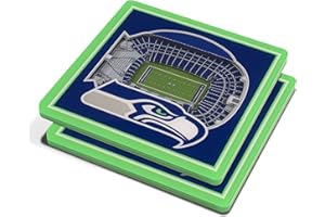 YouTheFan NFL 3D Team StadiumViews 4x4 Coasters - Set of 2