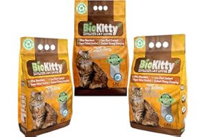 BioKitty 3 Pack Of Clumping Cat Litter, Highly Absorbent Bentonite Kitten Sand Litter, Marseille Soap Odour Control Cat Litter 3x10L (30L, Marseille Soap)