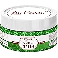 La Casa Premium Edible Glitter - GREEN | Metallic Glitter Ideal for Cake Icing Decoration & Garnishing | 9g |