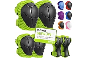 ‎IMOEBEL iMoebel Schonerset 6er Protektoren Schützer Set, Inliner Schutzausrüstung Protektorenset Kinder, Knieschoner Ellenbogenschoner Handschoner Verstellbar für Skaten Roller Skateboard