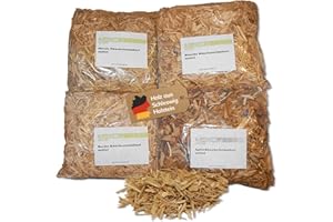 Landree® Starter Set Räucherschnitzel Kirsche, Apfel, Akazie, Buche, 4X 2 Liter für Smoker und Grill direkt vom BBQ-Holzhof