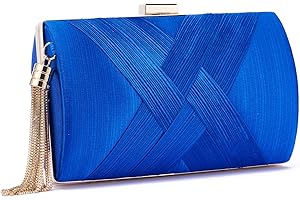 ZOUIQSS Damen Clutch Abendtasche Fransen Elegante Kettentasche Tasche Clutch Bag,Hochzeit Wedding Prom Party Handtasche Crossbody Schultertasche klein Umhängetasche