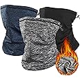 Zollen 4/3/1 Pack Neck Warmer Multi-Functional Windproof Neck Gaiter Snood for Men Women Face Tube Scarf Headwear