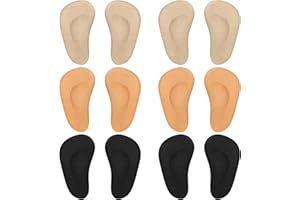 WELHAEPI Supporti per Arco Plantare, 6 Paia di Solette Ortopediche per Piedi Piat, Solette in Gel per Scarpe, Pad Correttivi per Arco/Metatarso/Pad Correttivi dell'arco