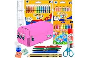Coleset Estuche Escolar 3 Cremalleras Material Escolar Kawaii Infantil Primaria Estuches Grandes Pack Estuches Utiles Material Colegio Vuelta al Cole