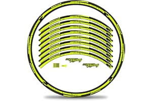 Finest Folia Set di 16 adesivi per cerchioni della bicicletta, a strisce, design a strisce, set completo per bici da strada, mountain bike, mountain bike, bici da corsa