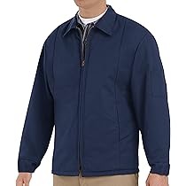 Buy Red Kap Men's Slash Pocket Quilt-Lined Jacket, Navy, Large at