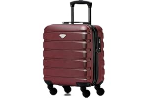 Flight Knight Maleta Rigida Ligera de 4 Ruedas, Equipaje de Mano Aprobado para Mas de 100 Aerolineas como British Airways, Ryanair y easyJet Aprobado como Equipaje de Mano Gratis 45x36x20cm