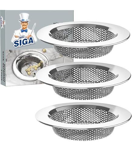 2 Stück Abflusssieb Edelstahl - Sieb Für Spüle Mit Griff, Rostfrei