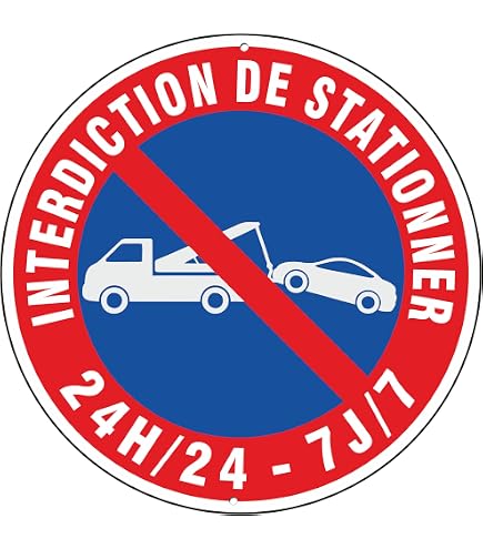 Panneau menace de mise en fourrière - Sticker Communication
