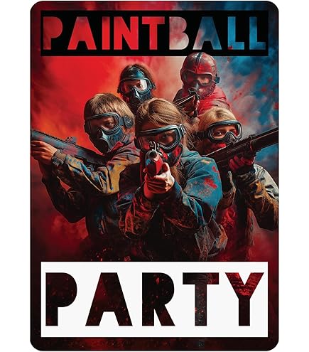 Produktbild von Paintball Geburtstagseinladungen & Einladungskarten Geburtstag
