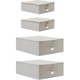 Ocean Home Textile 4'l&uuml; Gri Balıksırtı Destekli Hur&ccedil; Set 2 Adet 31 x 38 x 12 + 45 x 55 x 18 cm