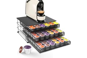 Masthome Soporte para Cápsula Dolce Gusto(108 Unidades, con 3 Cajones, Almacenamiento de Cápsulas de Gran Capacidad con Superficie Antivibración, para el Hogar, Oficina, Café