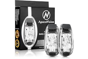 Apace Vision LED Safety Light (2 Pack) with Bonus Items – Clip On Strobe/Running Lights for Runners, Dogs, Bikes, Walking and More