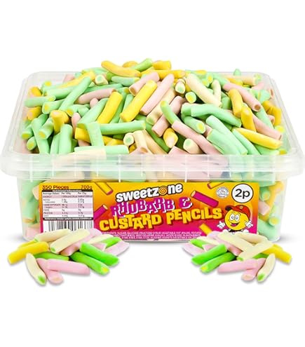 Rhubarb And Custard Sweets 500g - Rhubarb And Custard Pencil