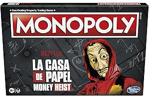 Hasbro Monopoly: Netflix Haus des Geldes/La Casa de Papel Edition, gra planszowa dla dorosłych i nastolatków, od 16 lat, wersja angielska