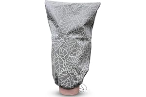 UB-STORE Lot de 2 Housse Hivernage 80x120 CM | Marron Sac de Protection pour Plantes Exterieur Contre Le Froid et Le Gel | Avec Cordon de Serrage et Zipper Voile d'hivernage | Pour Arbres, Plantes et Arbustes