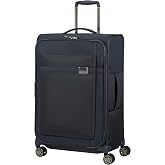 Samsonite Airea Large Trolley Case, 67 cm | Dark Blue, Expandable Soft Suitcase, 67H x 43W x 26D cm, 73.5L, 2.4kg, with TSA L