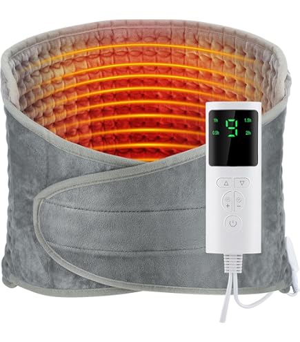 Electric Heating Pad Wrap, Waist Heated Pad With Pocket, 3 Levels Fast Heating Machine Washable For Abdominal Neck Shoulder 20 * 120cm I.1673144980 - View #5