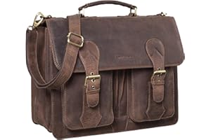 STILORD 'Kronos' Cartella insegnante Pelle Classica Borsa Lavoro Grande Uomo Donna Portadocumenti Ventiquattrore Cuoio