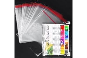 GUOSIYAO Bolsas Celofán Transparente 100Pcs Bolsas De Celofán 20x23+4cm Bolsas De Plastico Transparente Adhesivas Bolsa Autoadhesiva OPP Para Caramelo Bombones Fiestas Bodas Regalo