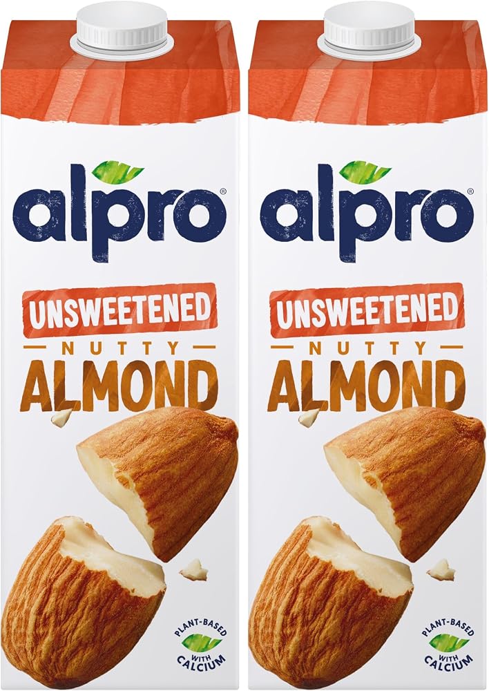 Alpro Şekersiz Badem Bitki Bazlı İçecek 1 L 2li paket
