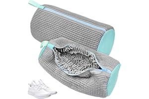 BEIFON 2 Pezzi Sacchetti per Scarpe Lavanderia Sacchetto Lavatrice Scarpe Borse per Bucato con Cerniera e pulizia a 360° Della Lanugine Riutilizzabile Proteggi Scarpe e Lavatrice Pulizia Efficiente (Grigio)