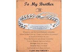 Shuxin Birthday Gifts for Son Brother, Stainless Steel Cuban Link Bracelet for Teenage Boys, Christmas Graduation Presents for Him