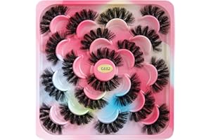 KEIBY CITOM Falsche Wimpern 10 Paare, 6D Künstliche Wimpern Set, Wiederverwendbare natürliche Wimpern (G882)