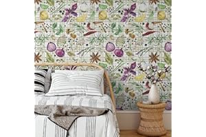 VaryPaper Spezie e Verdure Carta Adesiva Fantasia Carta da Parati Adesiva Muro Foglie Pvc Adesivo per Mobili Carta da Parati Vintage Pellicola Autoadesiva per Cucina Adesivo da Parete 44.5cmx200cm