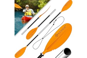 KESSER® Paleta Doble – 4 Piezas para Canoa Kayak Sup Stand-Up Paddling Board Pala de Remo, 228 cm de Aluminio, Muy Ligera para Bote Inflable, Remo, Kayak, Surf Board Bote