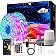 Gesto 10 Meters Rgb Strip Lights for Room with Adaptor - Music Sync RGB Lights with Alexa, Google & App and Remote Operated – 600 Led Waterproof Smart Led Light - Multicolor Lights for Home,Bedroom,Pc
