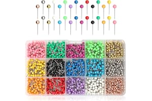 ORMROMRA 650pcs Map Push Pins Map Tacks, Drawing Cork Board Pins, Plastic Round Head Map Push Pin for World Map, Cork Board,Fabric Marking